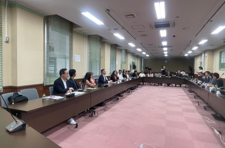 이명호 원장,  오사카 부의회 Ms. Nakano, Ms. Okumura 부의원 면담